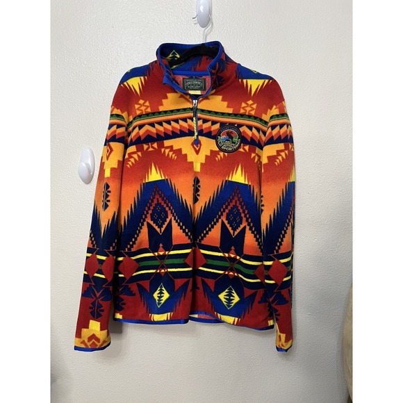 Polo Ralph Lauren Polo Country Native Pattern Fleece Jacket Men's‎ - Picture 1 of 5